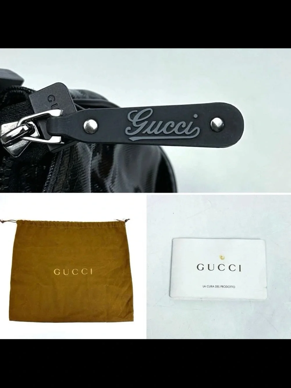 Gucci Black Patent Leather Crossbody Bag